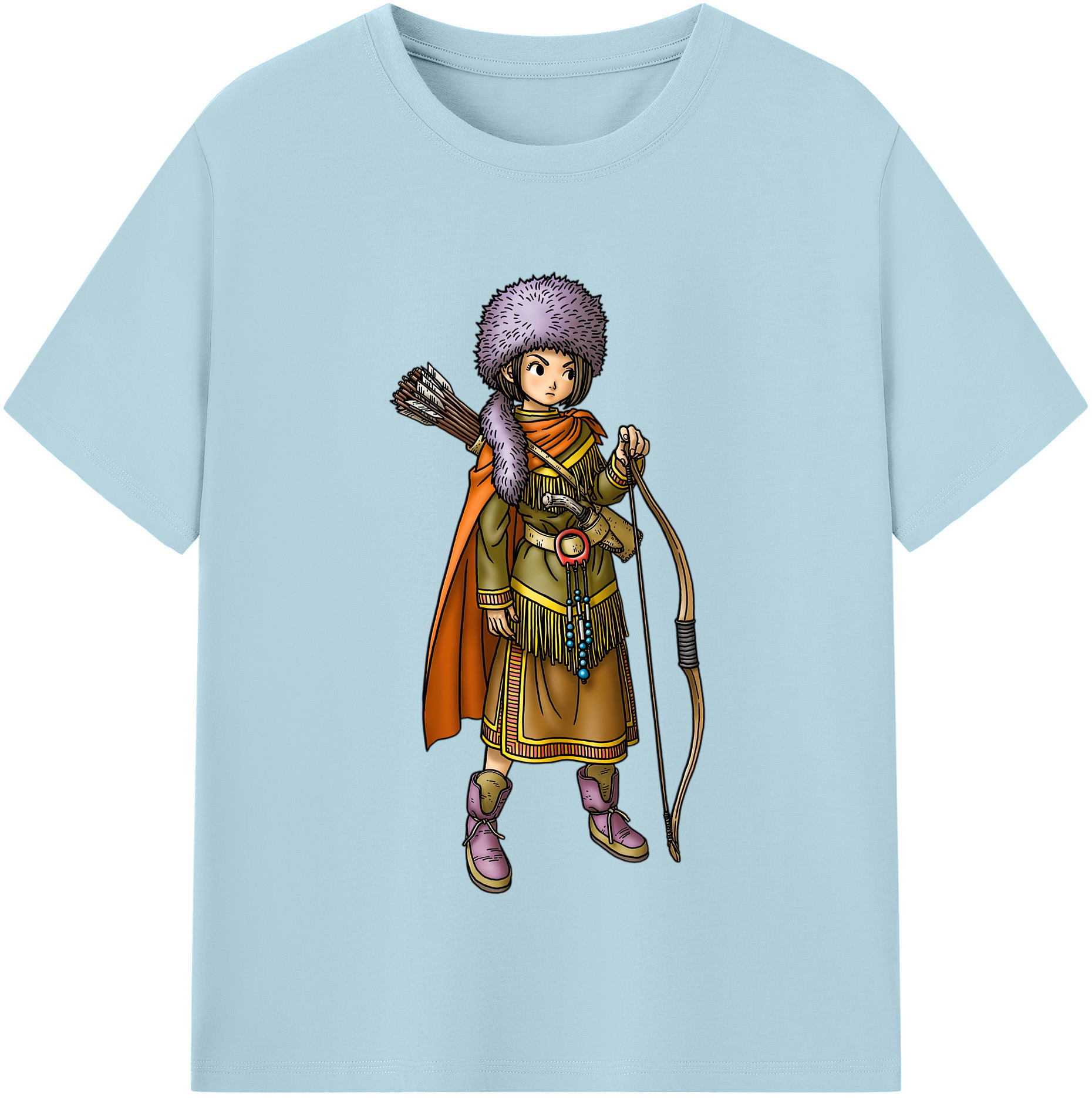（画像用） ドラゴンクエスト Doragon Kuesuto Dragon Quest 綿100％半袖Tシャツ（フロントプリント）